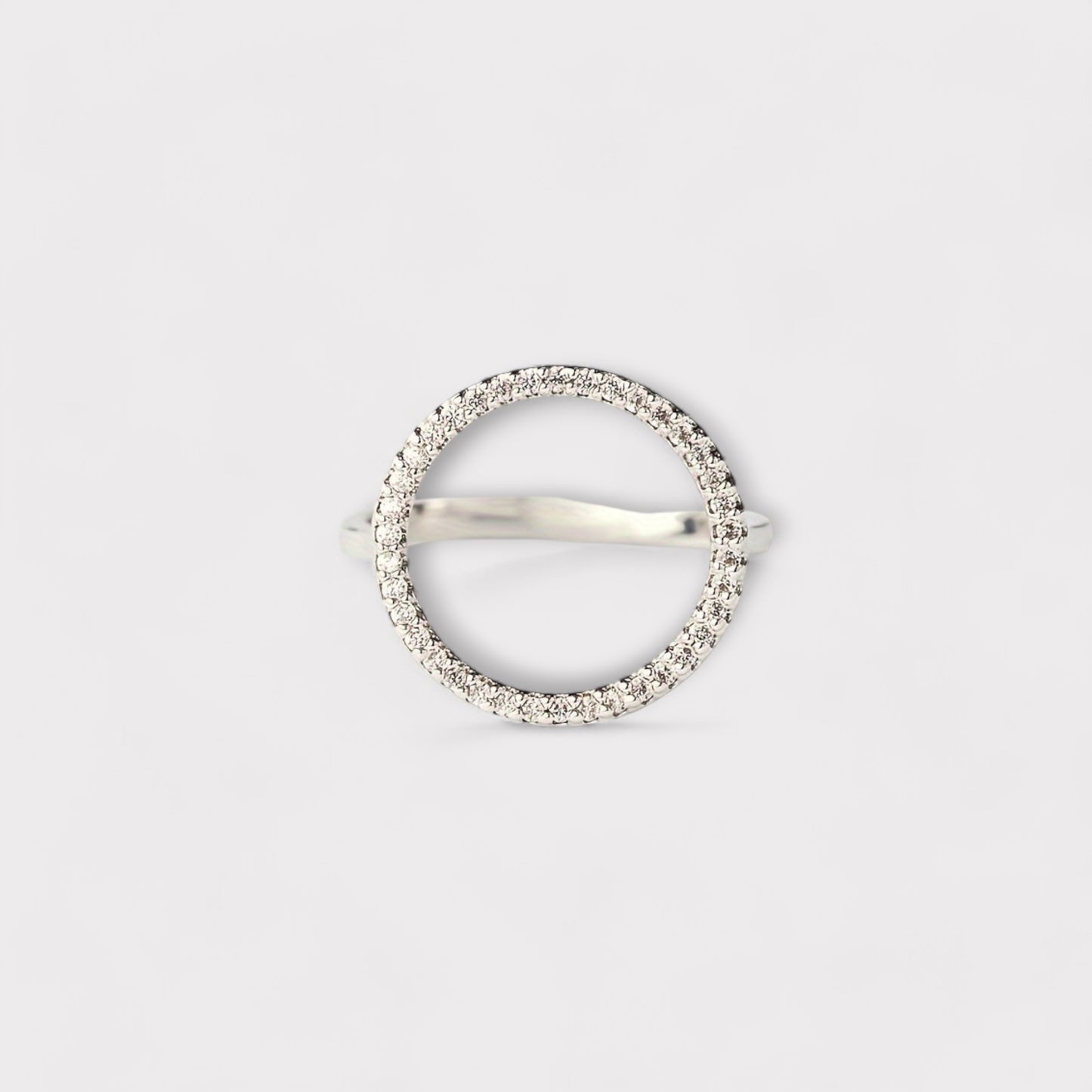 14k Plated Sparkling Circle Ring