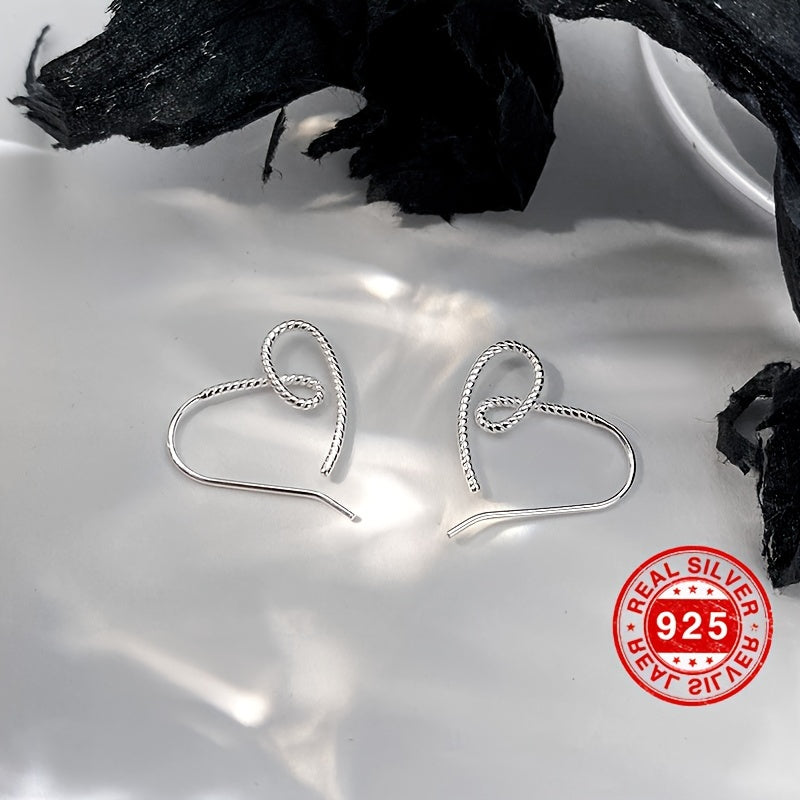 Heart Shaped Hook Earrings