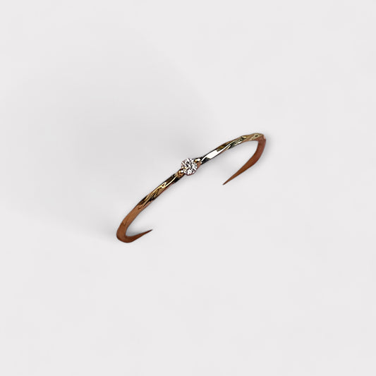 Thin Minimalist Diamond Ring