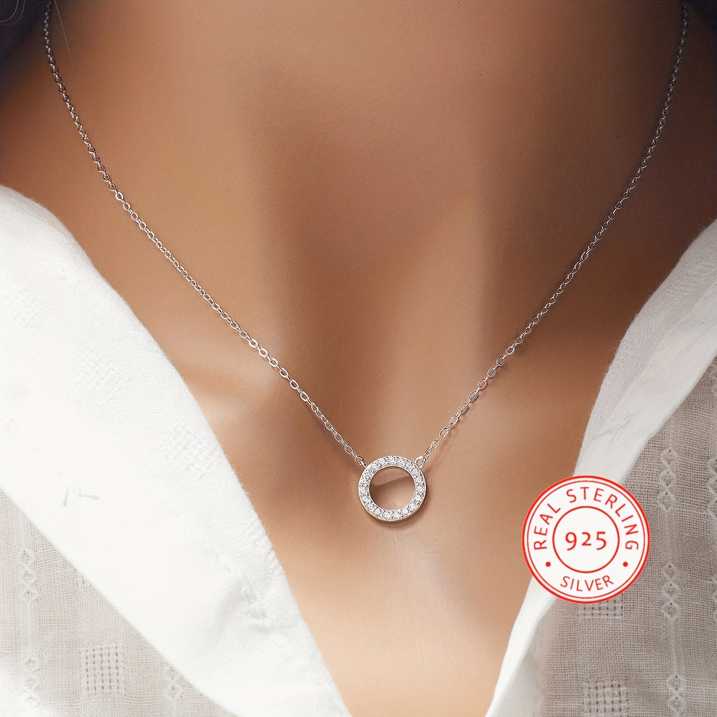 Hollow Circle Pendant Necklace