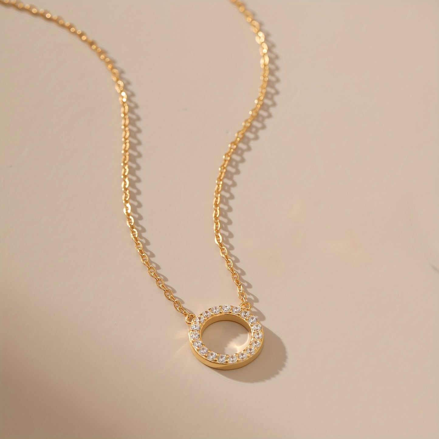 Hollow Circle Pendant Necklace