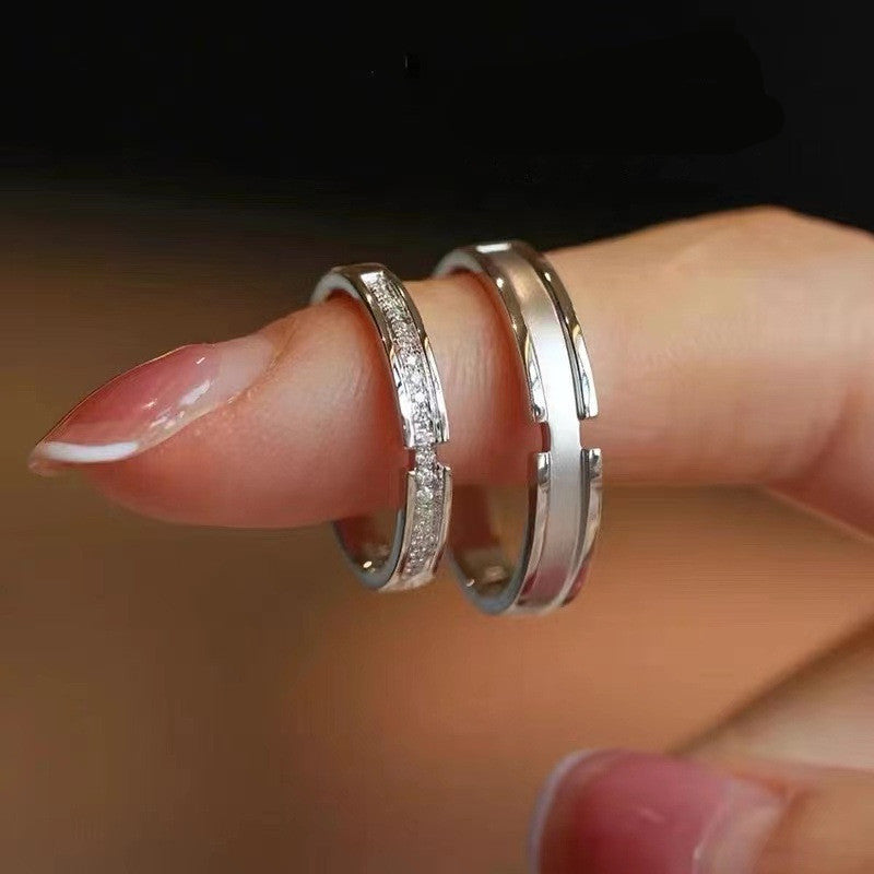 Sterling Silver Couple's Ring