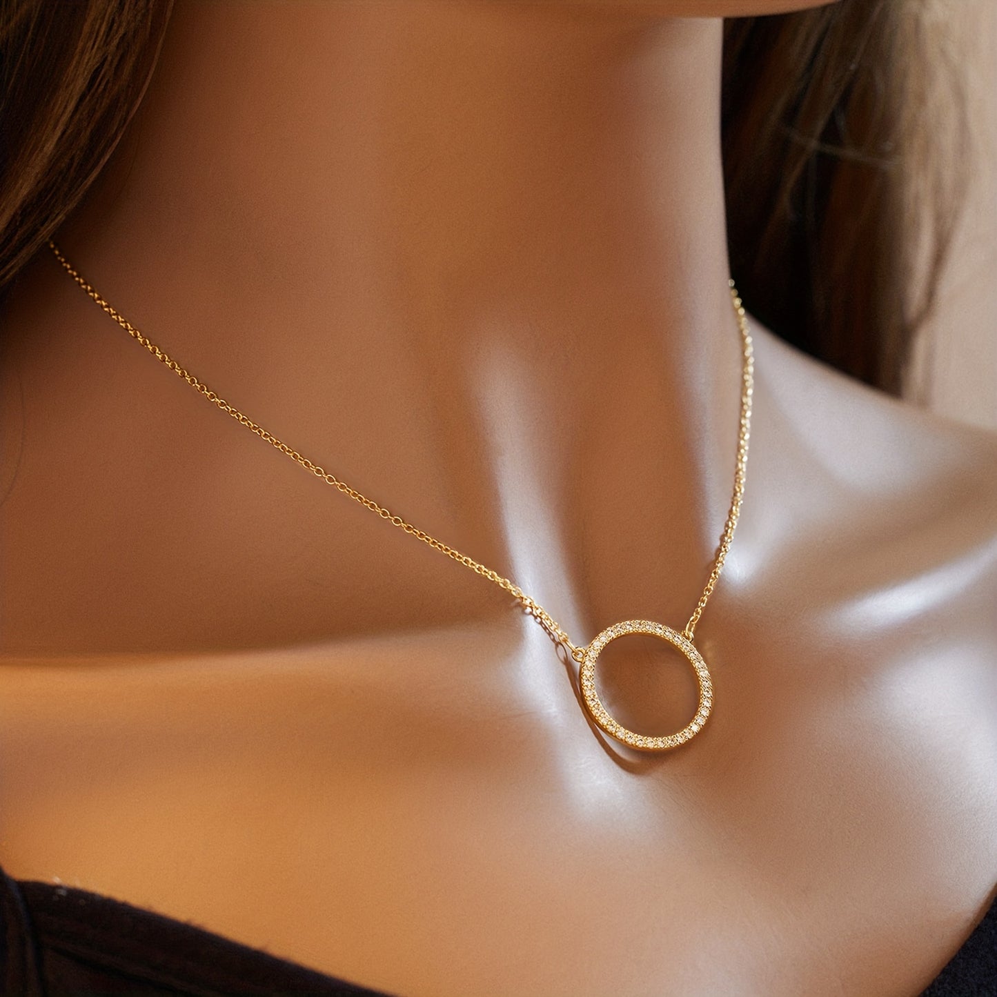 Hollow Circle Pendant Necklace