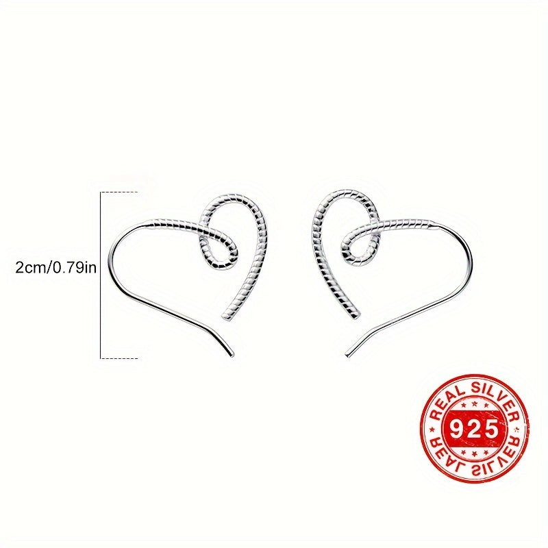 Heart Shaped Hook Earrings